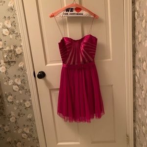 Beautiful Pink Aidan Mattox Silk and Tulle Dress